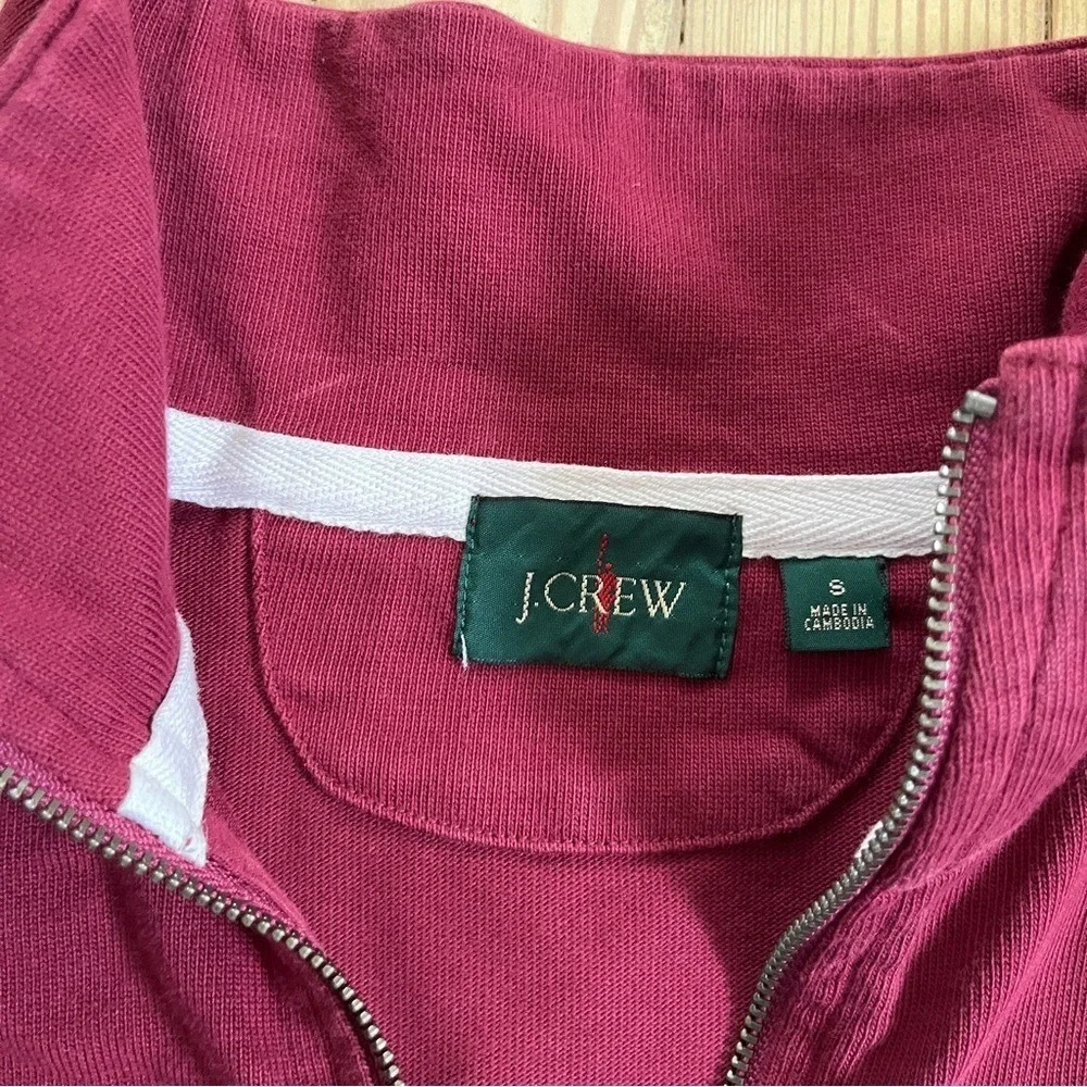 Vintage J.Crew Maroon Utility Casual Quarterzip Jacket with Elbow Patches‎ sz S